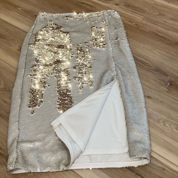 CHELSEA & VIOLET 2 Way Sequin Midi Skirt - Picture 5 of 10